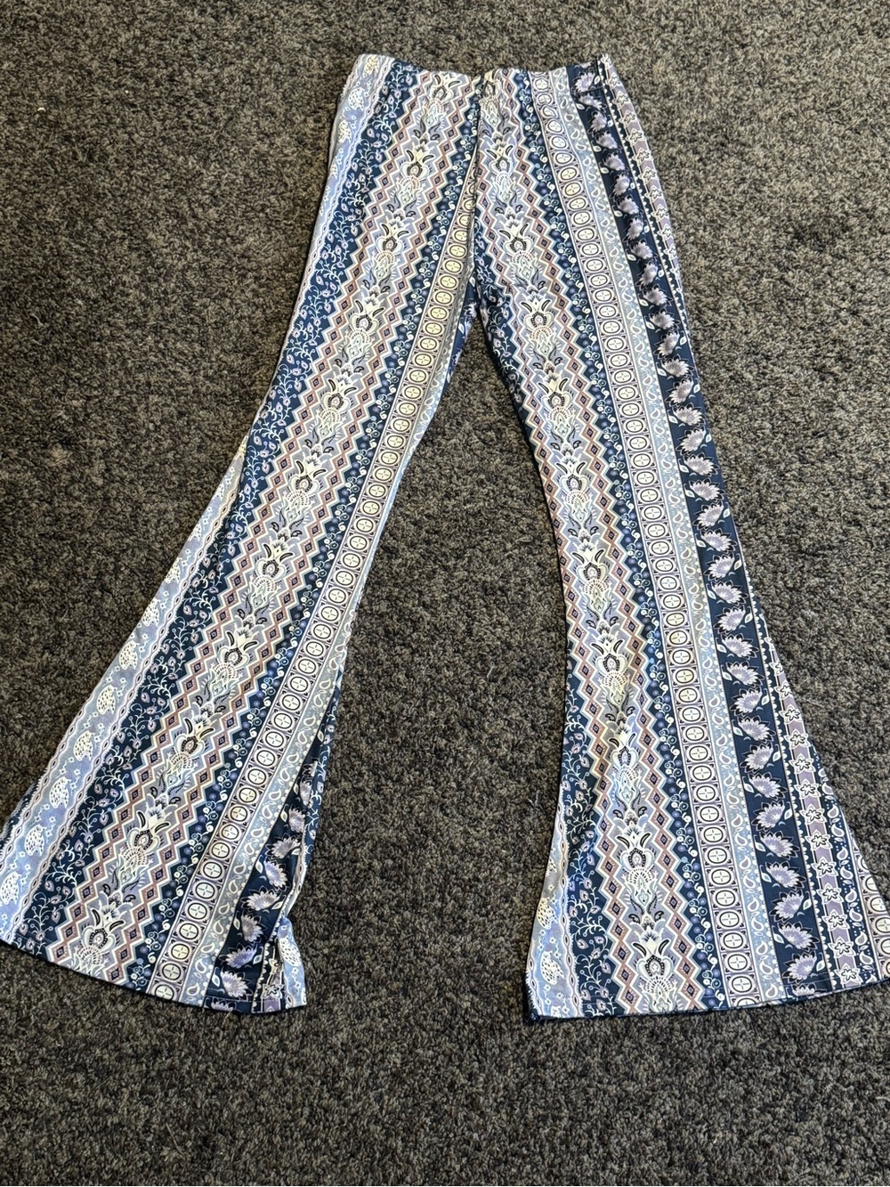 Boho Print Flared Palazzo Pants